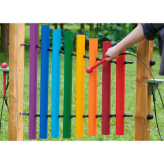 Duże kolorowe cymbałki ogrodowe / Masterkidz