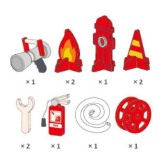 Duży wóz strażacki z akcesoriami / Viga