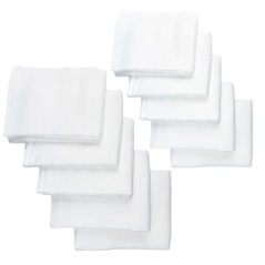 Pieluszki tetrowe białe 60x80 cm 10 szt. / Bocioland