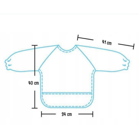 Śliniaczek ceratowy z rękawkami Dino / Bocioland