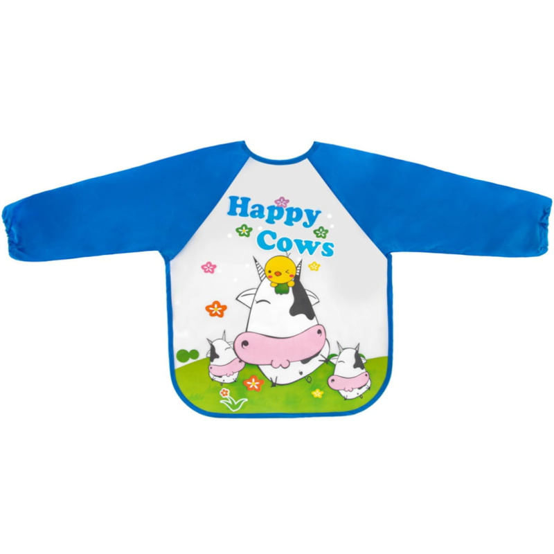 Śliniaczek ceratowy z rękawkami Krówki / Bocioland