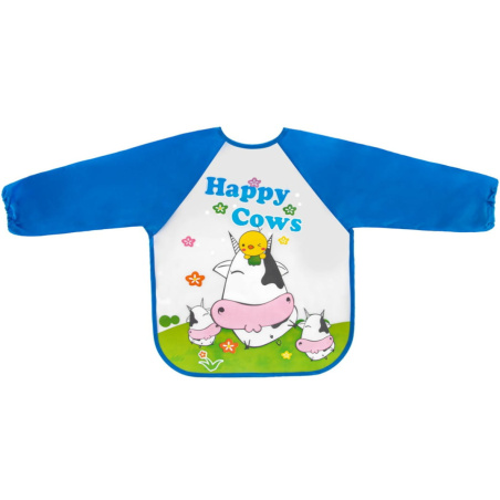 Śliniaczek ceratowy z rękawkami Krówki / Bocioland