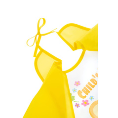 Śliniaczek ceratowy z rękawkami Miś w autku / Bocioland