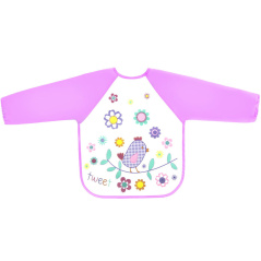 Śliniaczek ceratowy z rękawkami Ptaszek / Bocioland