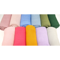 Kocyk bambusowo-bawełniany Paris 80x100 cm Wrzosowy / Bocioland