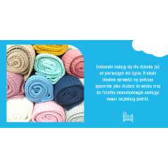 Kocyk bambusowo-bawełniany Paris 80x100 cm Delikatny róż / Bocioland