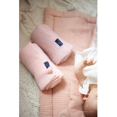 Kocyk bambusowo-bawełniany Paris 80x100 cm Pudrowy róż / Bocioland