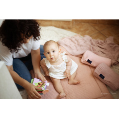 Kocyk bambusowo-bawełniany Paris 80x100 cm Pudrowy róż / Bocioland