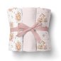 Pieluszki muślinowe 70x70 cm 3 szt. Różowa + wzór / Bocioland Pieluszki muślinowe 70x70 cm 3 szt. Różowa + wzór / Bocioland