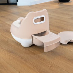 Nocnik z oparciem Bear Potty różowy / BoJungle