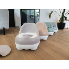 Nocnik z oparciem Bear Potty różowy / BoJungle
