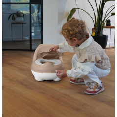 Nocnik z oparciem Bear Potty różowy / BoJungle