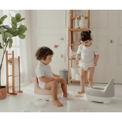 Nocnik z oparciem Bear Potty różowy / BoJungle