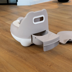 Nocnik z oparciem Bear Potty beżowy / BoJungle