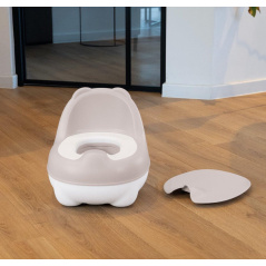 Nocnik z oparciem Bear Potty beżowy / BoJungle