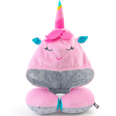 Poduszka z kapturkiem podtrzymująca głowę dziecka Jednorożec / BenBat