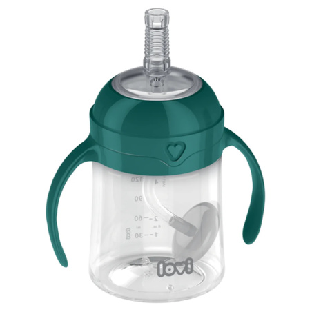 Kubek niekapek ze słomką 150 ml Zielony / Lovi