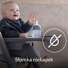 Kubek niekapek ze słomką 150 ml Brązowy / Lovi