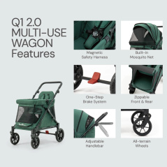 Spacerówka Chariot do 60 kg Emerald green / Familidoo