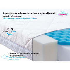 Materac dziecięcy Carpathia piankowy 120x60x10 cm / Baby Matex