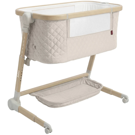 Łóżeczko dostawne z kołyską Salsa Cremio beige / Carrello