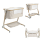 Łóżeczko dostawne z kołyską Salsa Cremio beige / Carrello