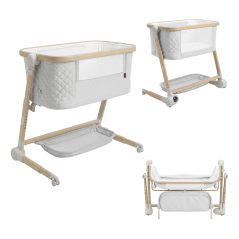 Łóżeczko dostawne z kołyską Salsa Velora grey / Carrello