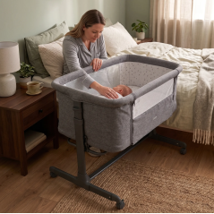 Łóżeczko dostawne Luna Carbon grey / Carrello