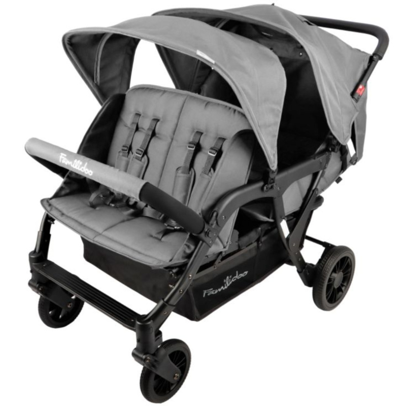 Wózek spacerowy do żłobka Lidoo Lite Grey 4-osobowy / Familidoo