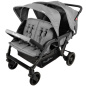 Wózek spacerowy do żłobka Lidoo Lite Grey 4-osobowy / Familidoo