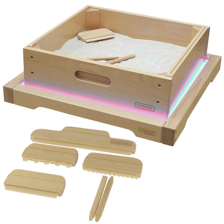 Panel świetlny kolorowy LED z pilotem i kamieniami / Masterkidz