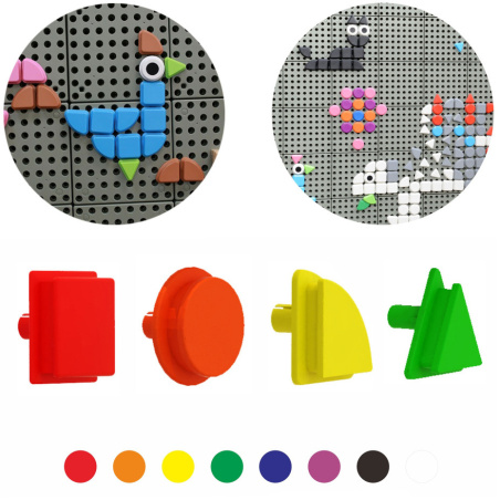 Kołeczki w kształcie figur geometrycznych do tablic STEM 64 szt. / Masterkidz