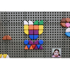 Kołeczki w kształcie figur geometrycznych do tablic STEM 64 szt. / Masterkidz