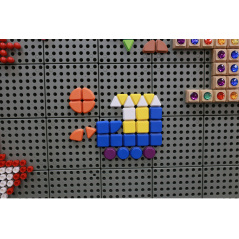 Kołeczki w kształcie figur geometrycznych do tablic STEM 64 szt. / Masterkidz