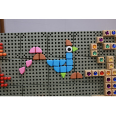 Kołeczki w kształcie figur geometrycznych do tablic STEM 64 szt. / Masterkidz