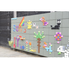 Kołeczki w kształcie figur geometrycznych do tablic STEM 64 szt. / Masterkidz