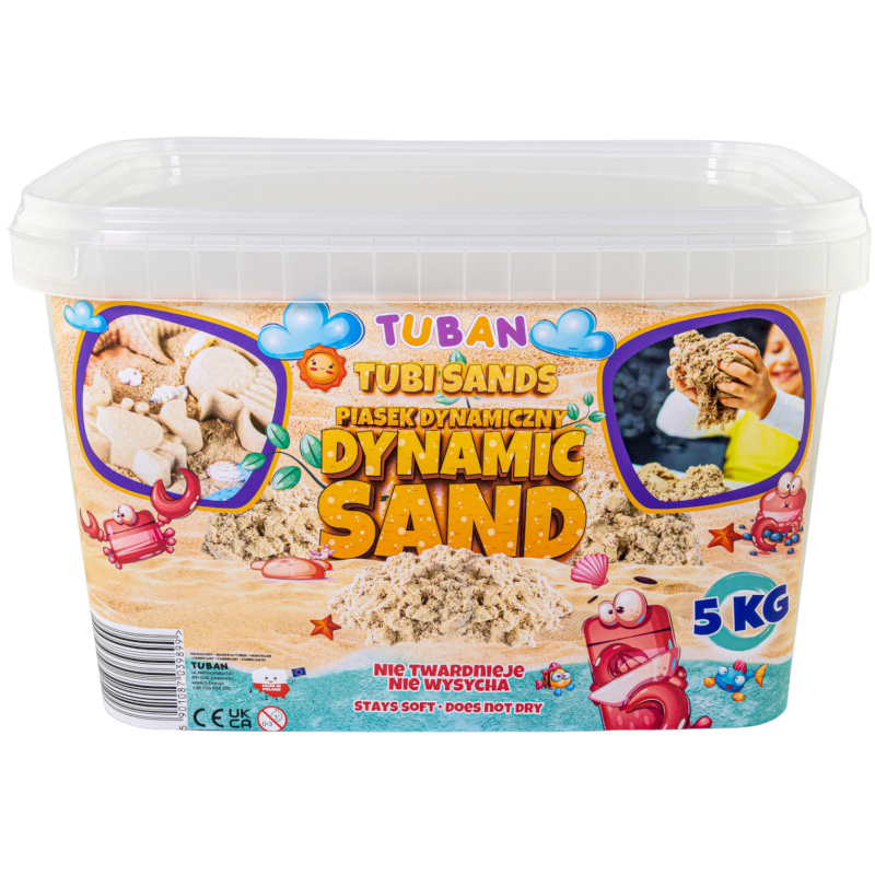 Piasek kinetyczny naturalny Box 5 kg / Tuban