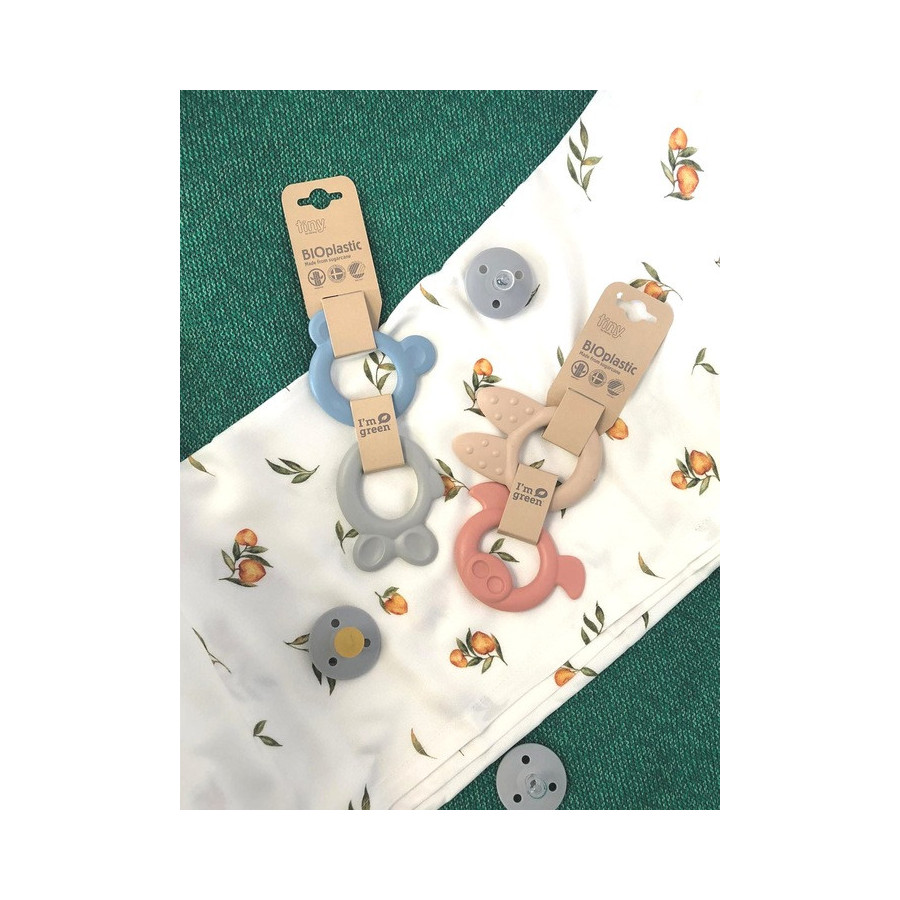 Gryzak coral + beige 2 szt. Tiny / Dantoy