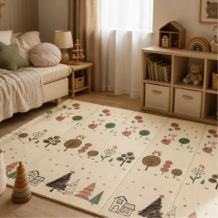 Mata piankowa dwustronna do zabawy 200x150 cm Lisek / Bocioland