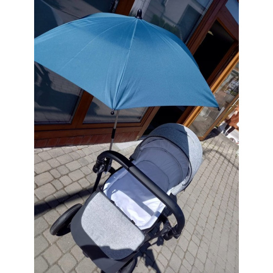 Uniwersalny parasol do wózka TB UV50 Blue / Titanium Baby