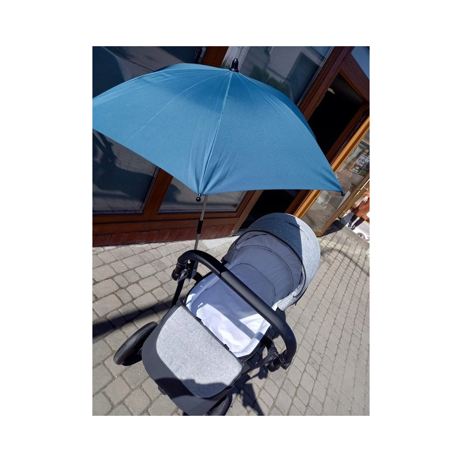 Uniwersalny parasol do wózka TB UV50 Blue / Titanium Baby