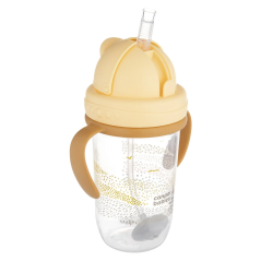Kubek niekapek z rurką i odważnikiem 270 ml Żółty / Canpol Babies