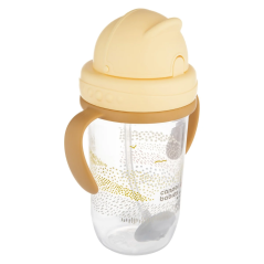 Kubek niekapek z rurką i odważnikiem 270 ml Żółty / Canpol Babies