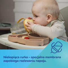 Kubek niekapek z rurką i odważnikiem 270 ml Żółty / Canpol Babies