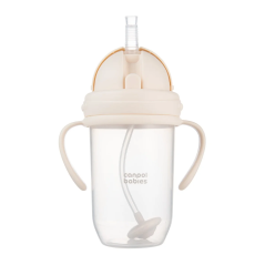 Kubek niekapek z rurką i odważnikiem 270 ml Kremowy / Canpol Babies