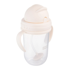 Kubek niekapek z rurką i odważnikiem 270 ml Kremowy / Canpol Babies