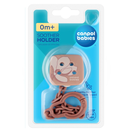 Łańcuszek do smoczka Gold różowy / Canpol Babies