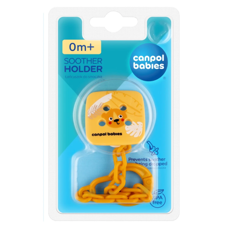 Łańcuszek do smoczka BabiesBoo pomarańczowy / Canpol Babies