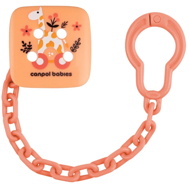 Łańcuszek do smoczka Toys koralowy / Canpol Babies
