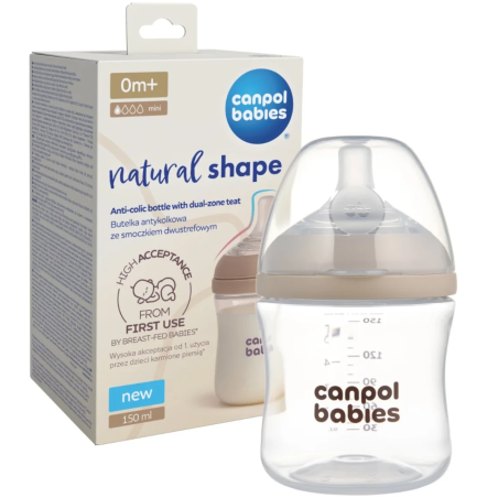 Butelka Natural Shape antykolkowa 150 ml / Canpol Babies